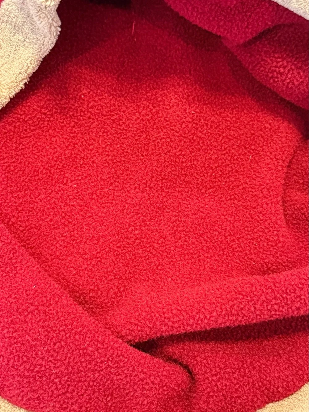 Casual Canine Red Hooded Dog Coat with Bone Patch